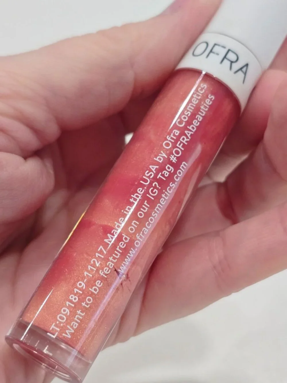 OFRA ✦ Lip Gloss Natural ✦ Shimmery Hydrating Coral-Pink Lightweight Formula NWT